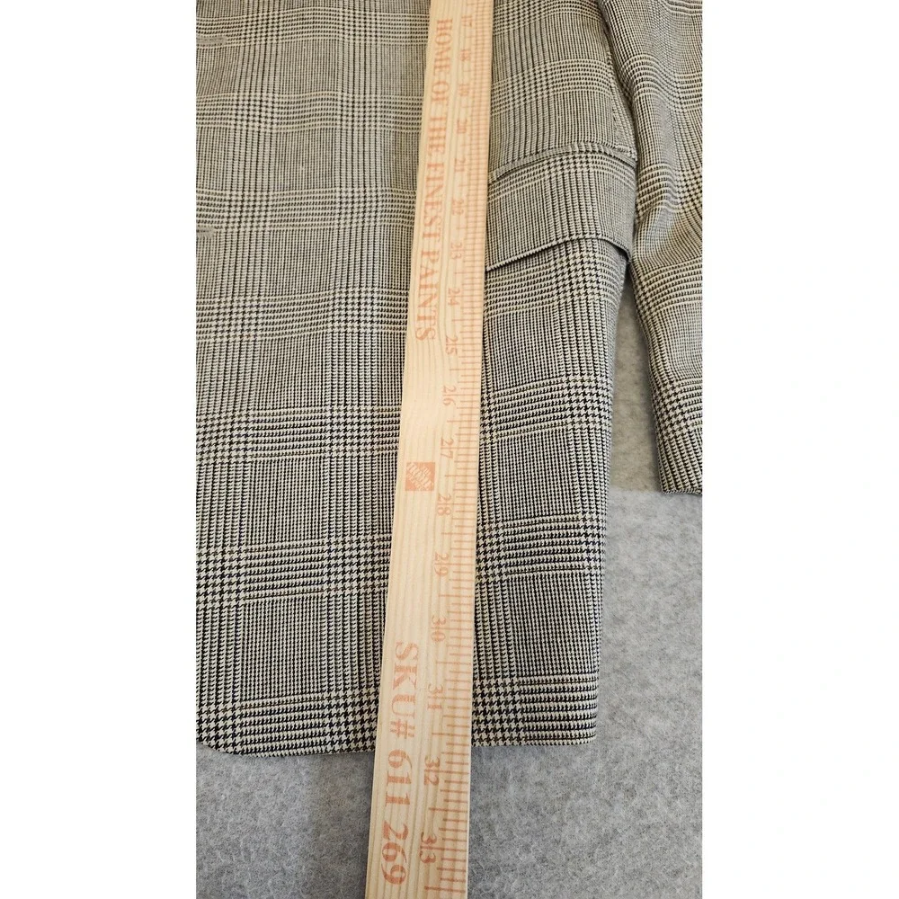 Gianfranco Ruffini Blazer Sport Coat Mens 42R Gray Glen Plaid‎ Silk Wool READ